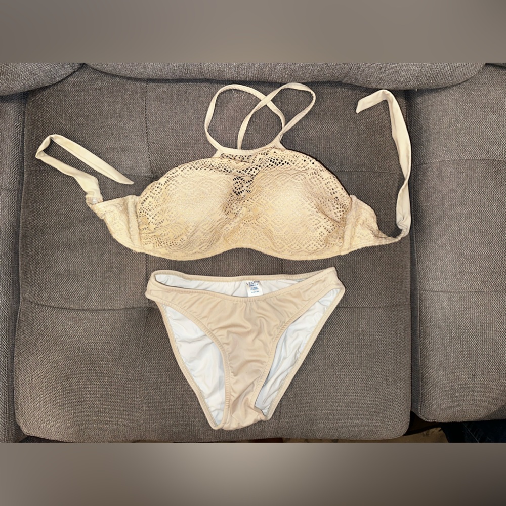 Cream Colored Bikini Set